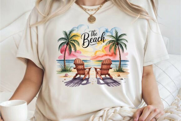 Download The Beach, Summer Holiday T-shirt Png - Shirt Collection