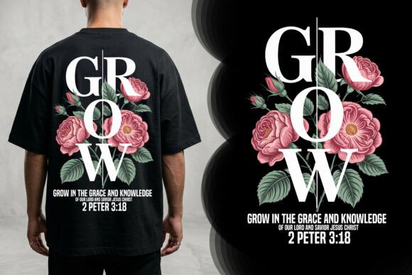 Download Grow Grace Floral Christian T-Shirt - Shirt Collection