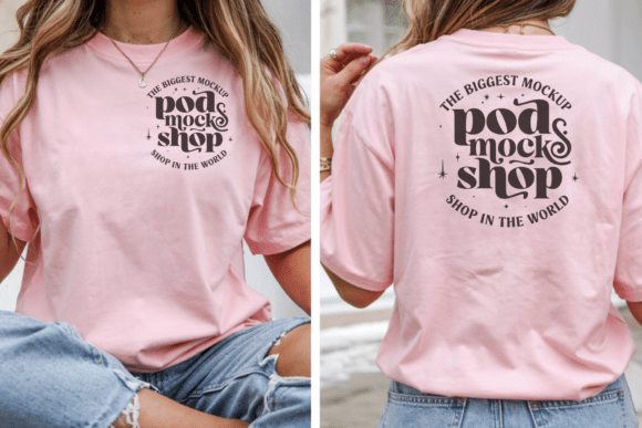 Download Blossom C1717 Front &amp; Back Shirt Mockup - Shirt Collection